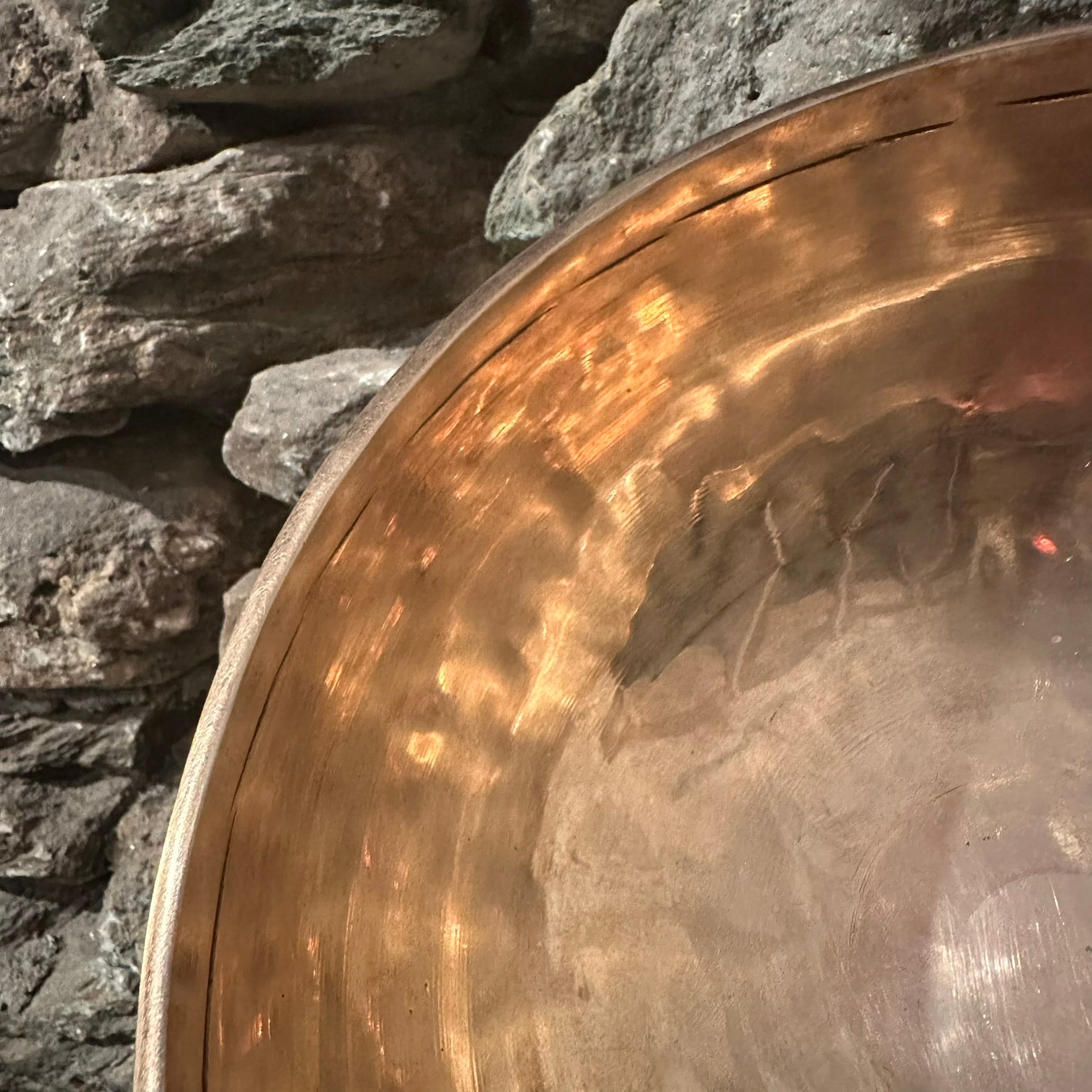 Brass 8.5" Hand Hammered Singing Bowl in E