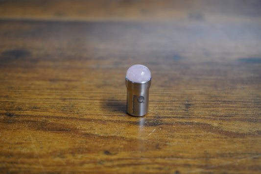 15mm Silver Gem Foot with Rose Quartz