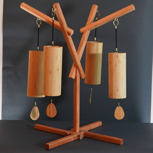 Koshi Chimes Set of Chimes with Cherry Stand