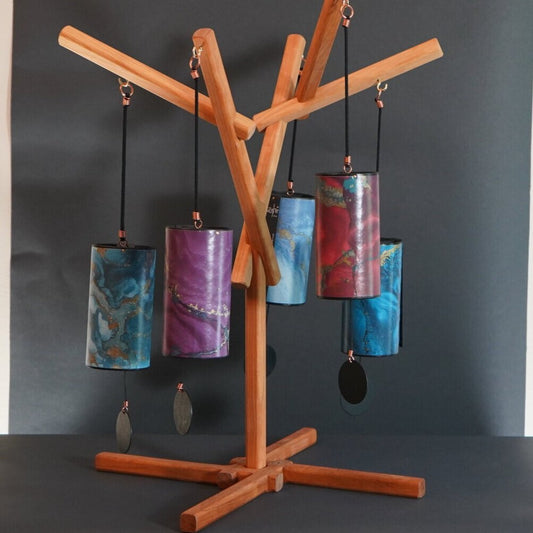 Zaphir Chimes in 5 Different Seasonal Melodies Set of 5 Chimes With Cherry Stand