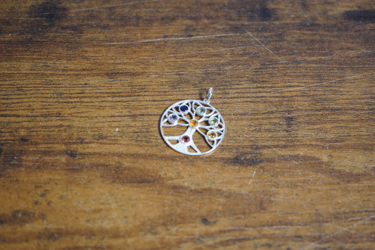 Sterling Silver Tree of Life Pendant 1.5"