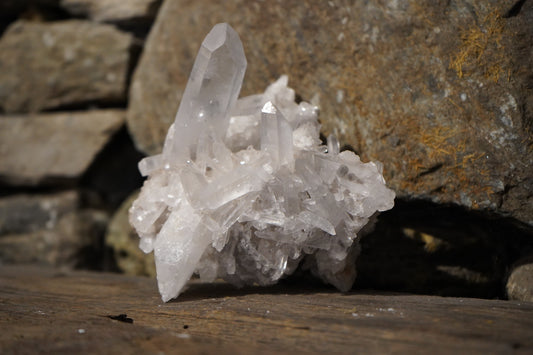 Clear Graphite Quartz Cluster 1 lb 4.7 oz