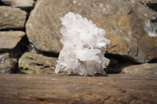 Clear Graphite Quartz Cluster 15.2 oz