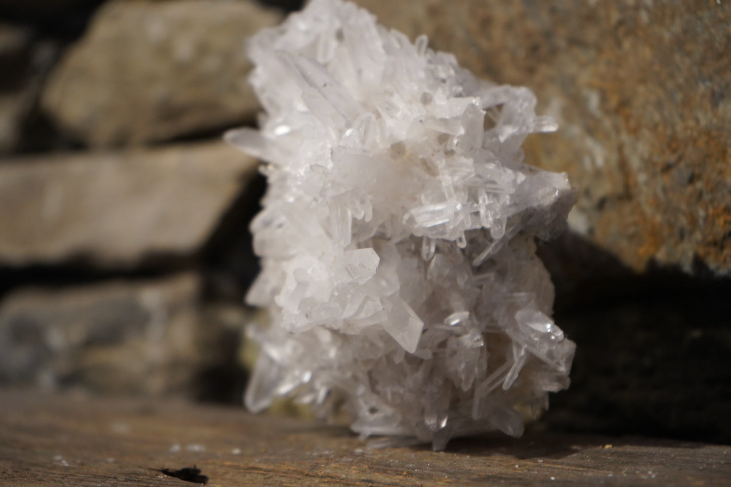 Clear Graphite Quartz Cluster 15.2 oz