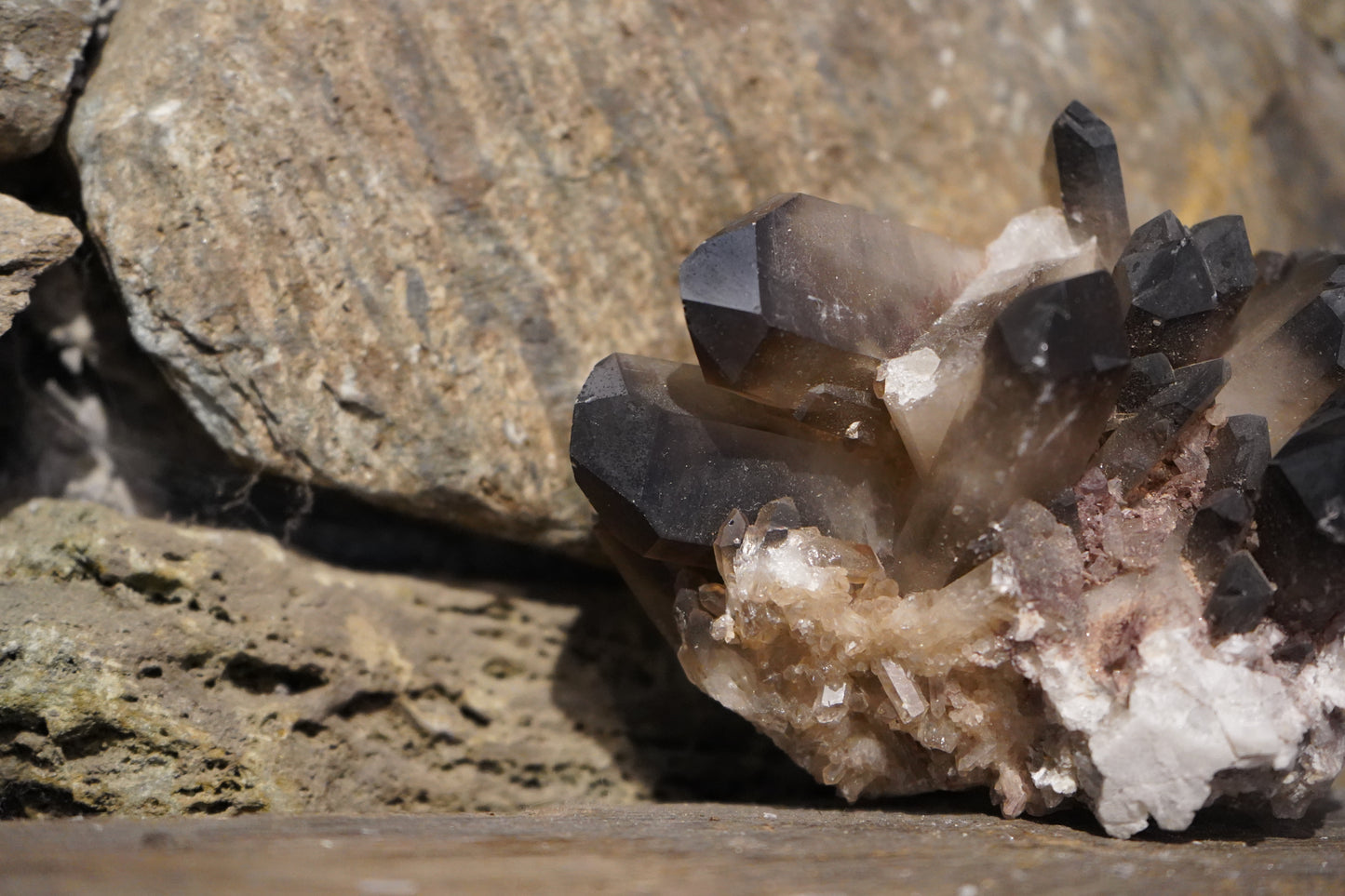 Smokey Quartz Cluster 2 lb .7 oz