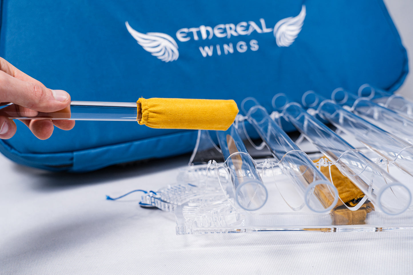 Ethereal Wings 6 Note Throat Crystal Harp ~ C - IN STOCK