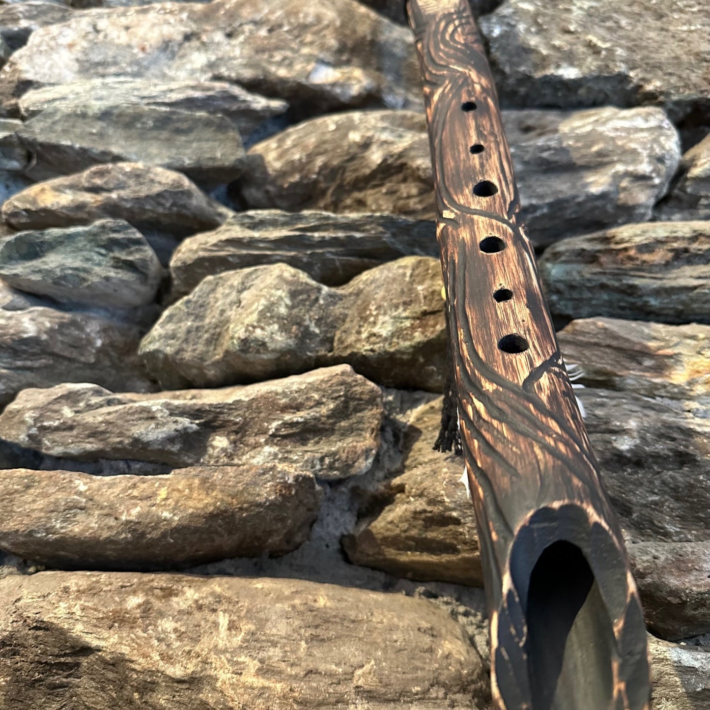 Forest Flute Teak Branch Aeolian A432 Hz 21.5"