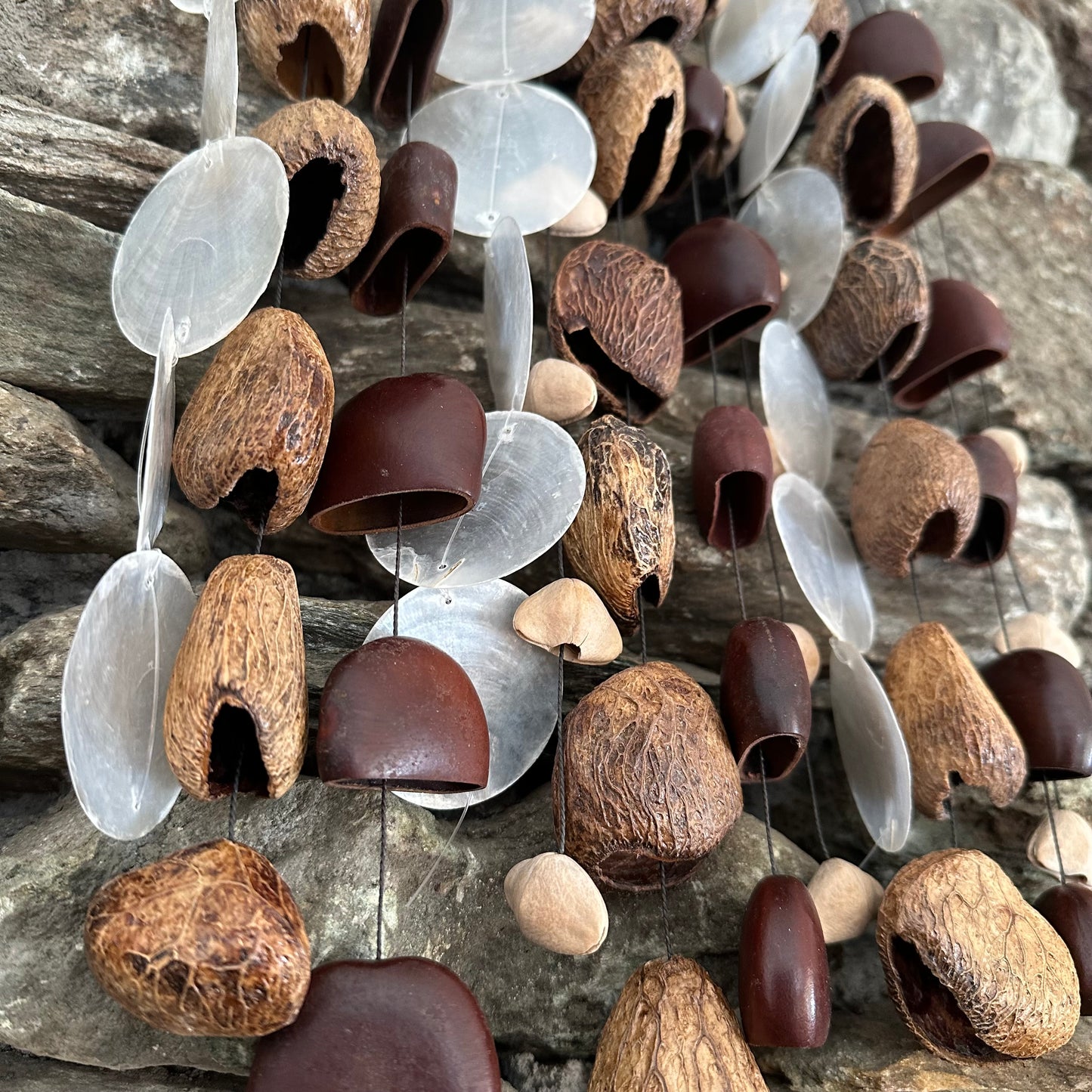 Mixed Seed Rattle with Pangi, Kenari, Bendo, and Flat Shells