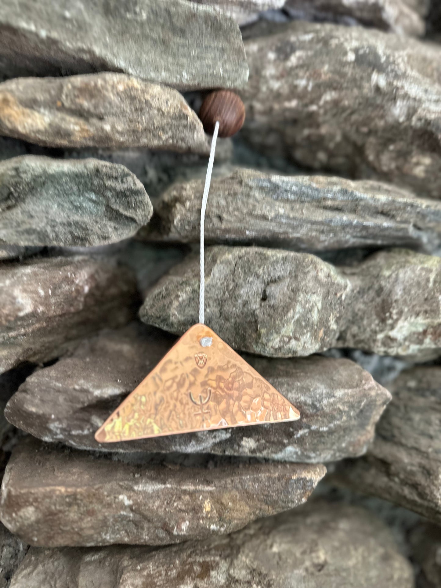 Neptune Polished Bronze Trigon by Martin Bläse with Mallet