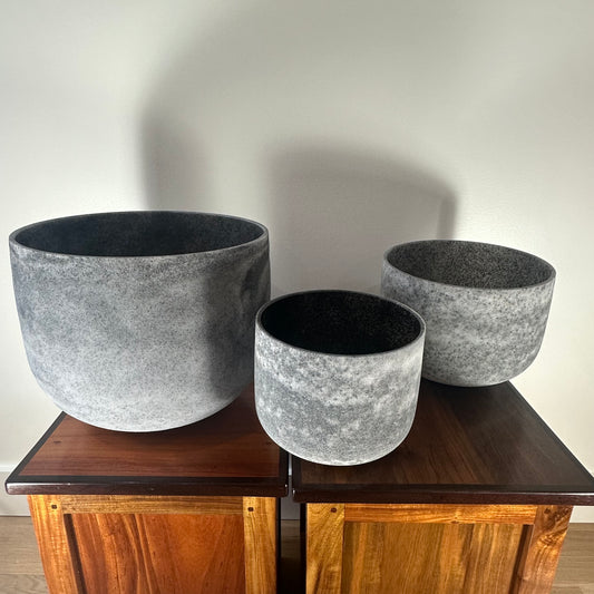 Obsidian Crystal Singing Bowl (3) Bowl St C4-G4-C5 432Hz
