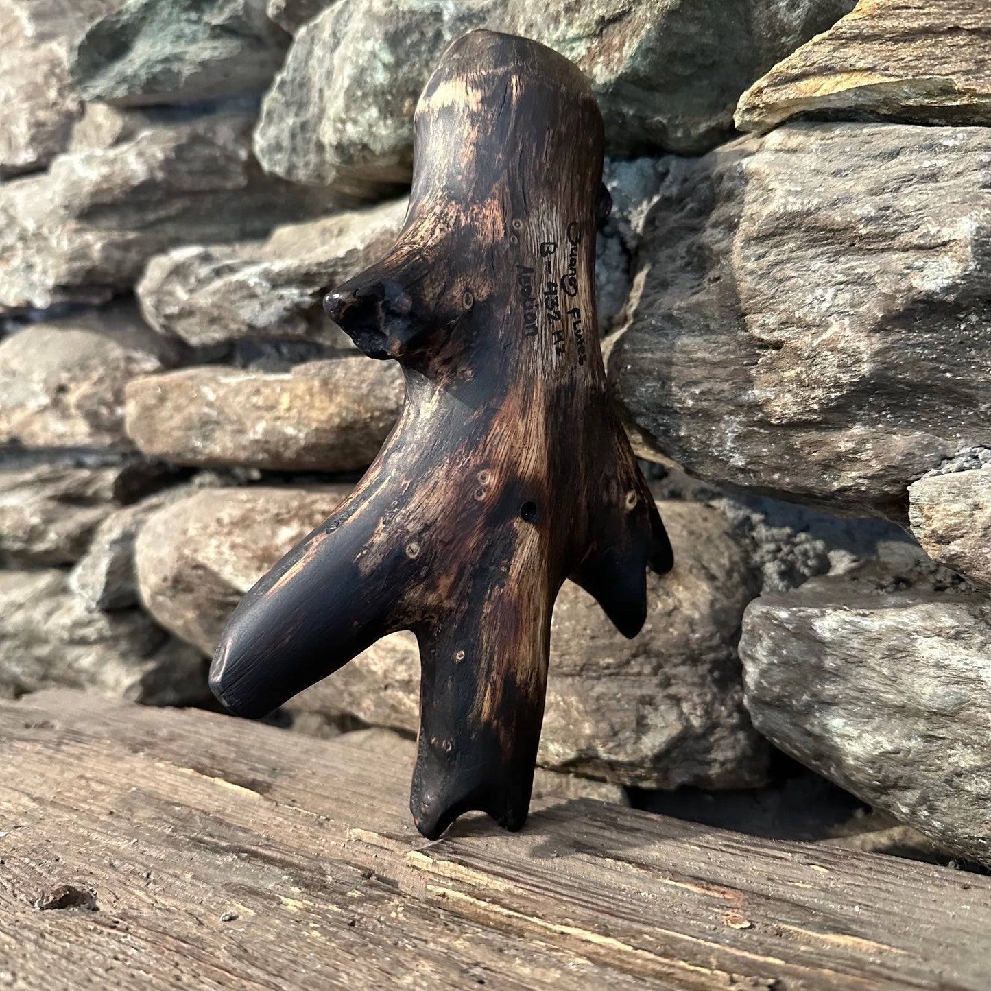 B-Aeolian 432Hz Teak Root Ocarina 8"