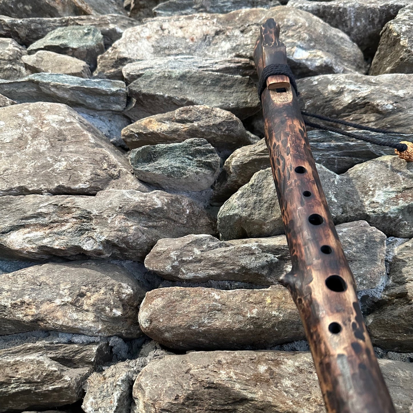 B-Minor Arabic Scale Forest Flute Teak Branch 432Hz 17"