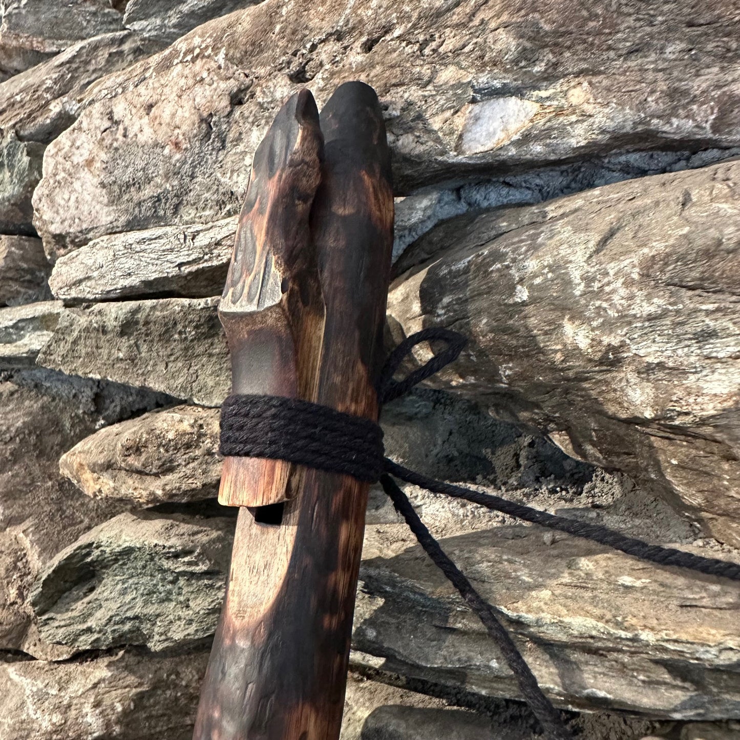 B-Minor Arabic Scale Forest Flute Teak Branch 432Hz 17"