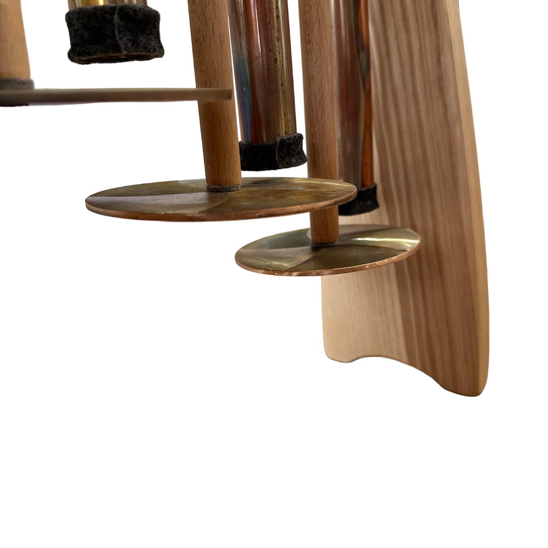 Jochen Fassbender Bronze 6 Note Swinging Chimes with Resonators