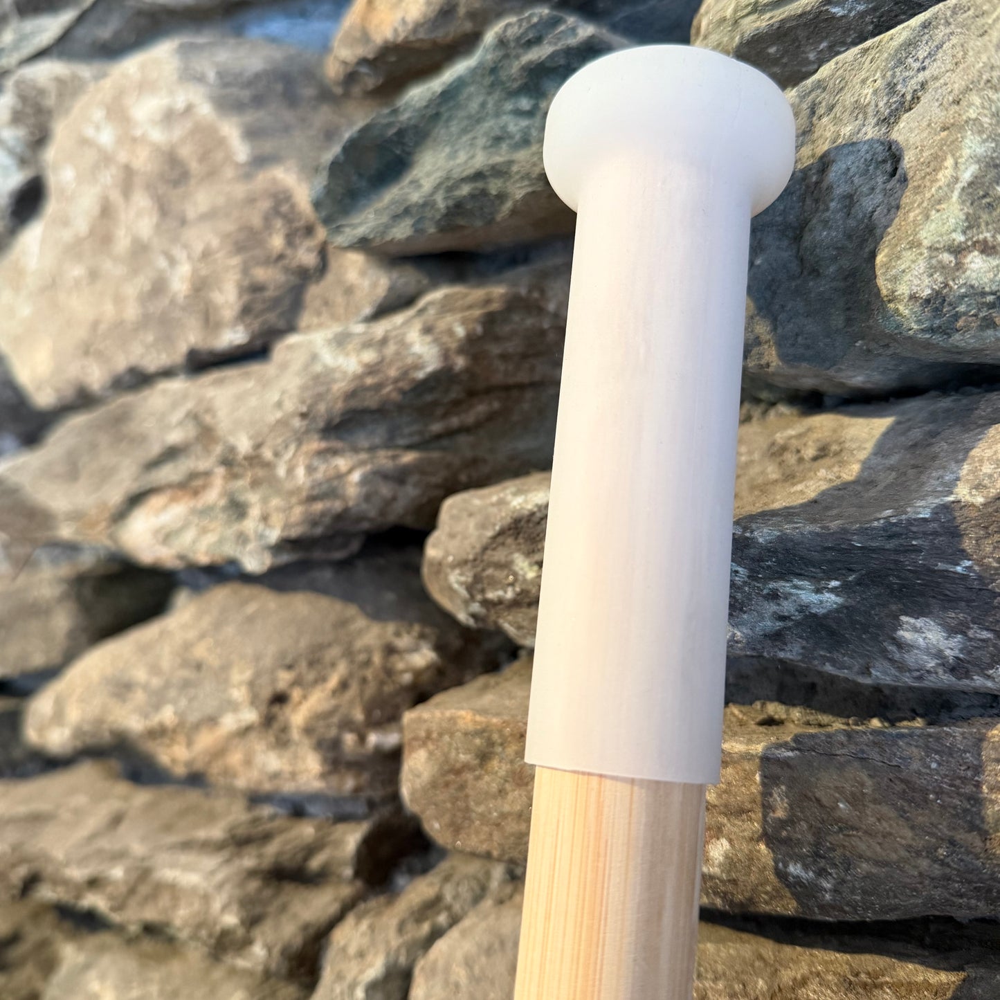 Silicon & Wood Wand For Crystal Singing Bowls
