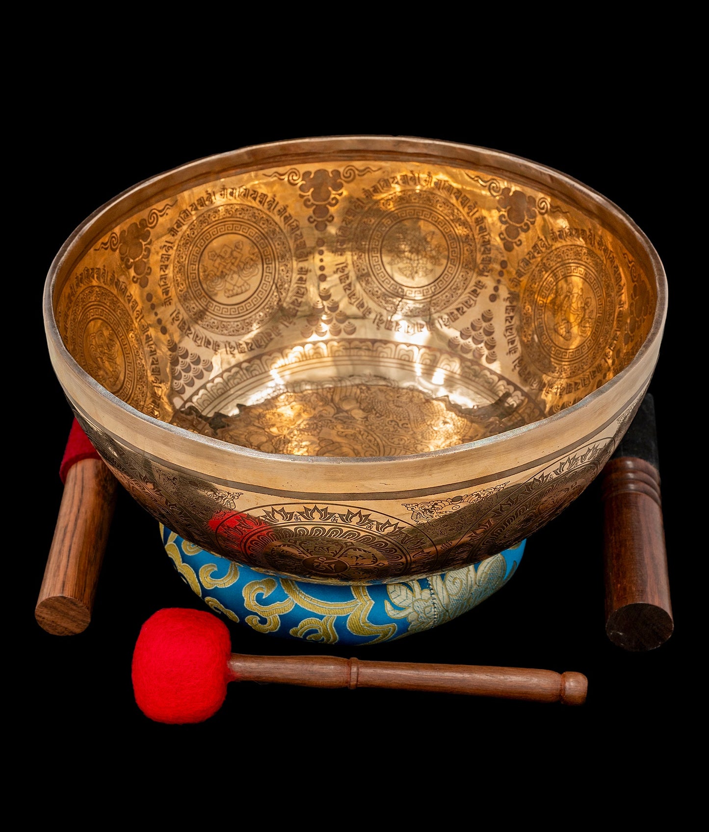 New Etched Jambati Medicine Buddha Singing Bowl A2 108Hz 11" N16210