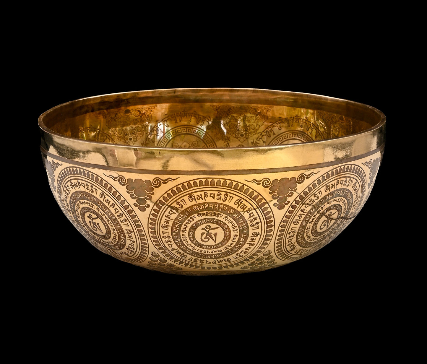 New Etched Jambati Tara Singing Bowl G#3 104Hz (CP) 11 1/4" N16222