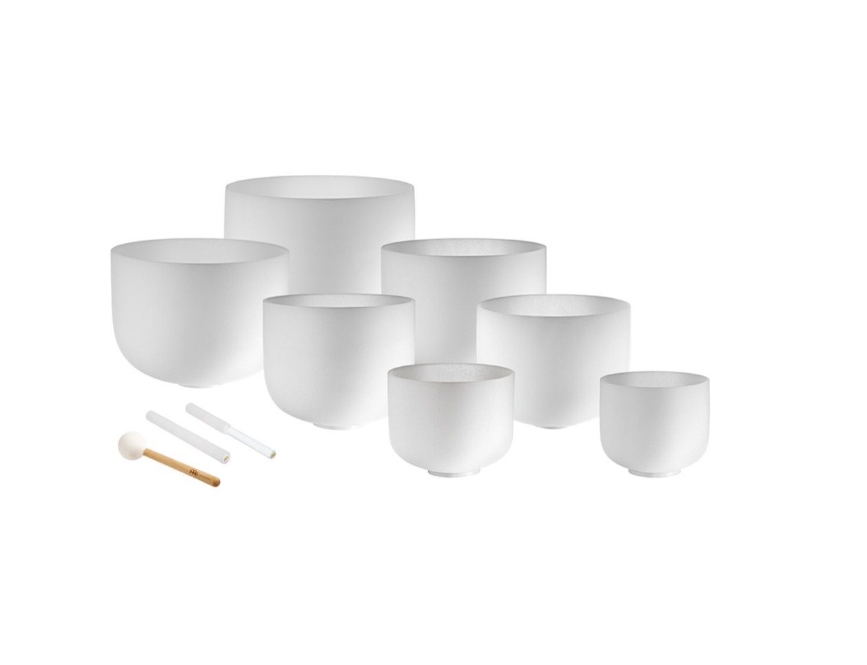 Meinl Sonic Energy 7-Piece Crystal Singing Bowl Chakra Set, 432 Hz