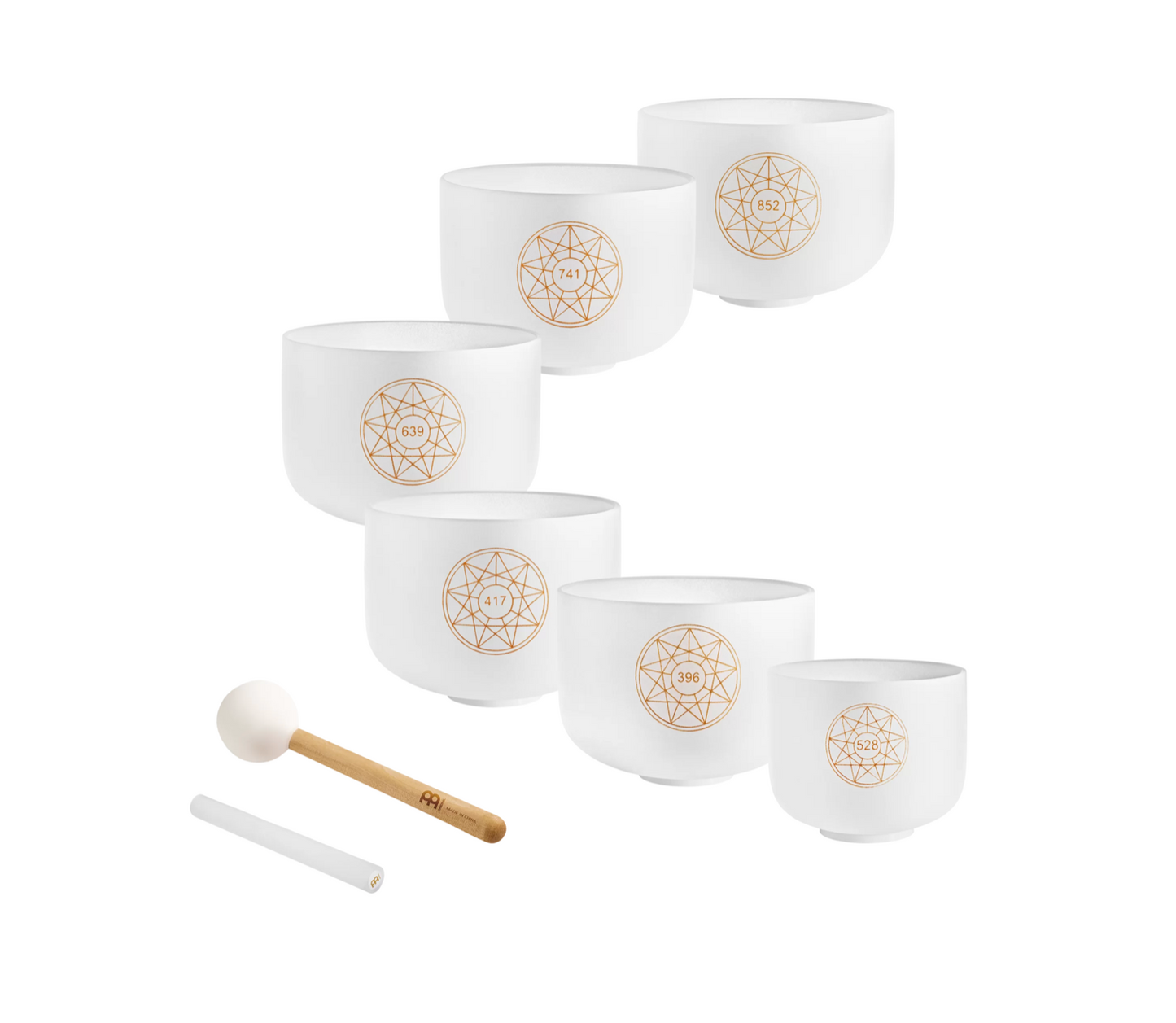 Meinl Solfeggio Crystal 6 Singing Bowl Set