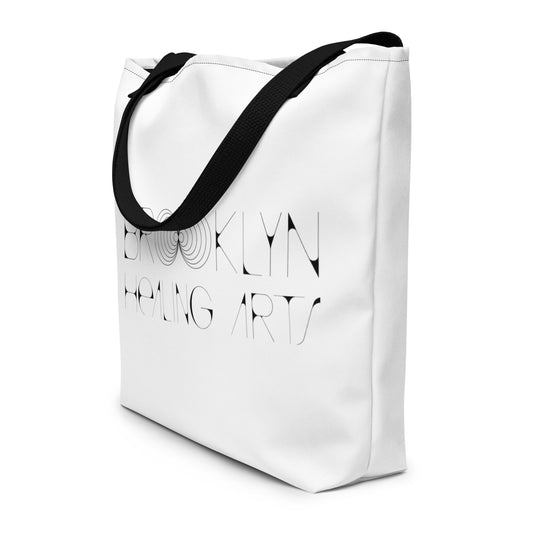All-Over Print Large Tote Bag Black