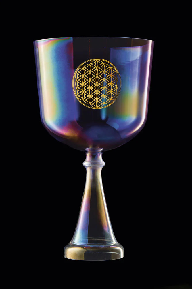8" Purple Flower of Life Singing Chalice