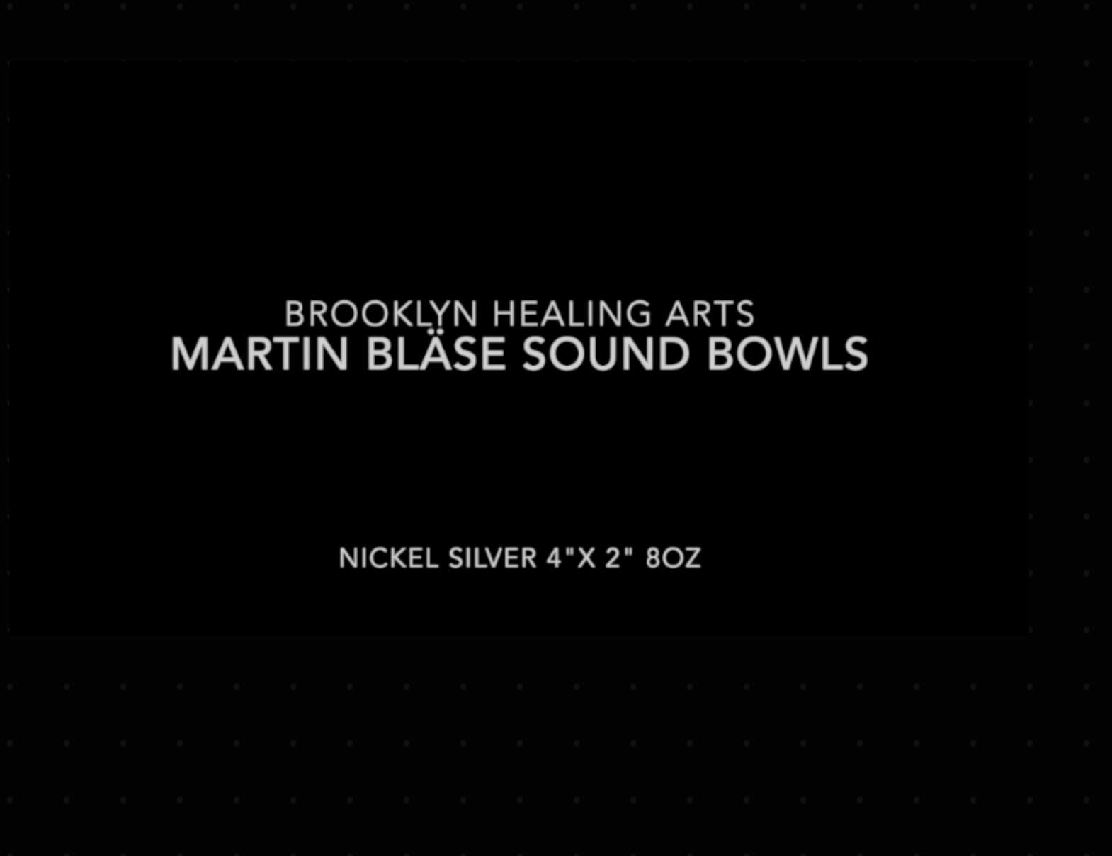 Martin Bläse Nickel Silver Sound Bowl