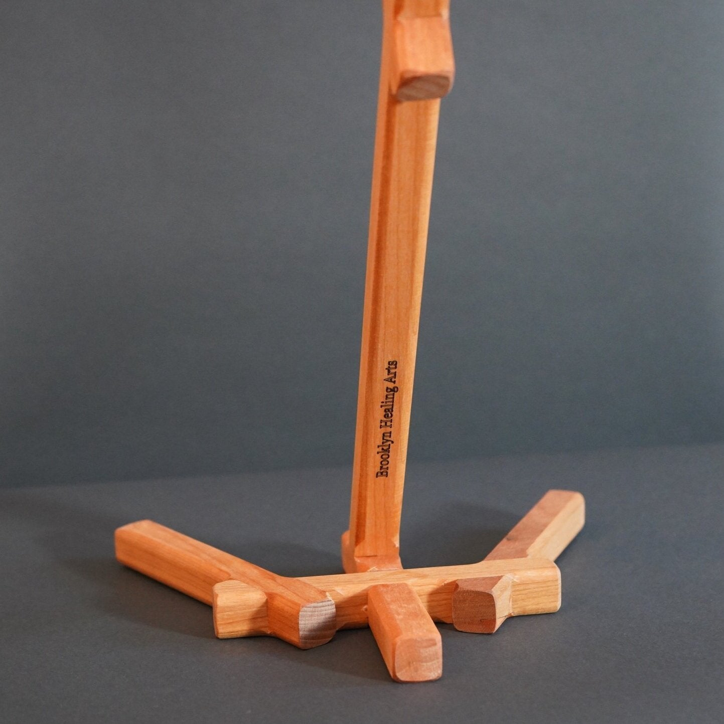 Single Chime Stand in Natural Cherry Wood