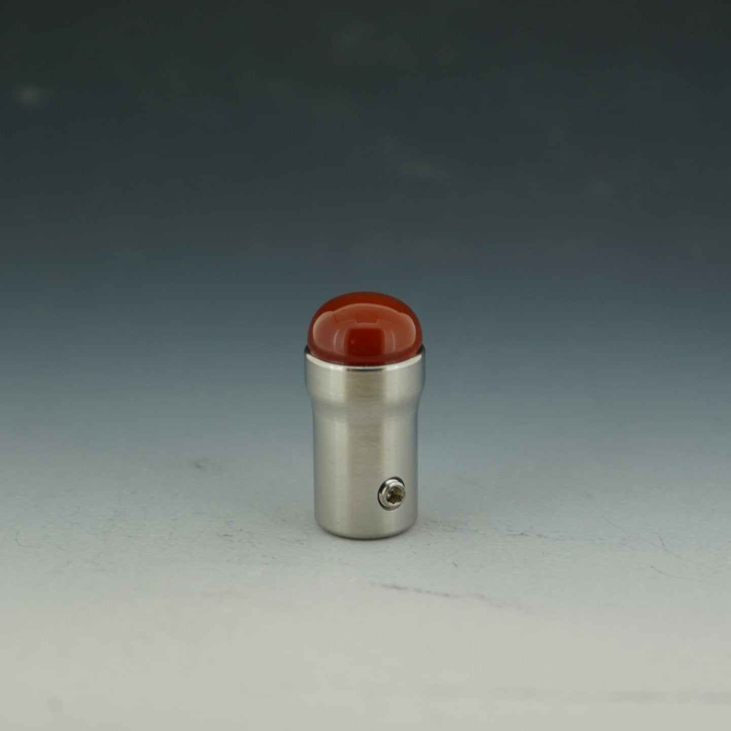 15mm Silver Gem Foot with Carnelian