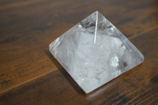 Himalayan Quartz Solid Pyramid 830 Grams 4 inch Base, 3 inch Height