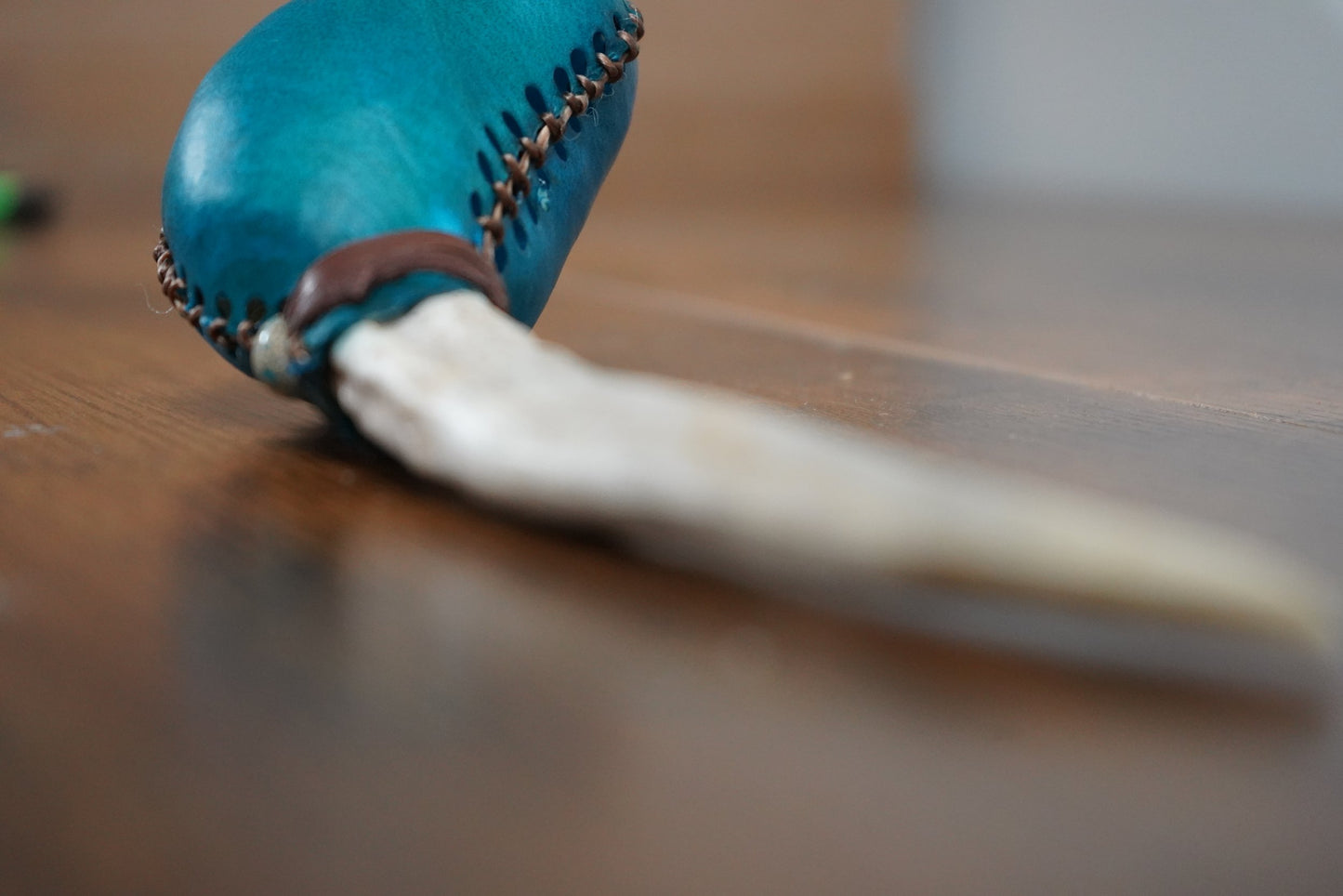 "Turquoise Dream" Antler Rattle 9.5 Inch