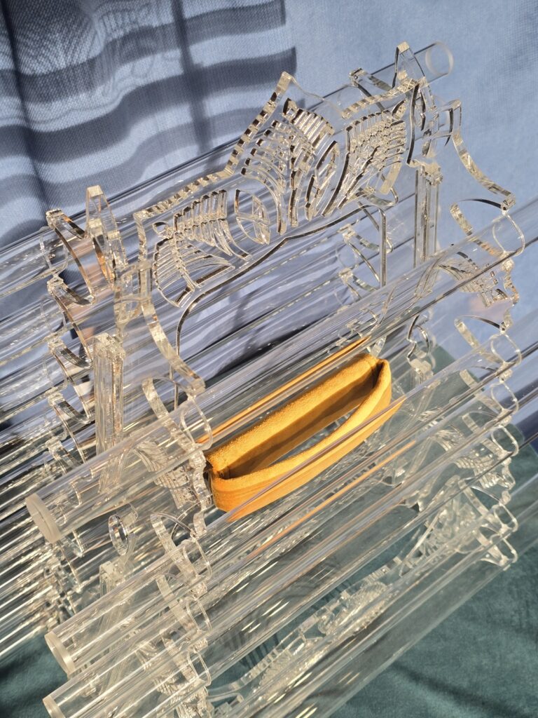 Double Chromatic Compact Crystal Harp 15 Notes