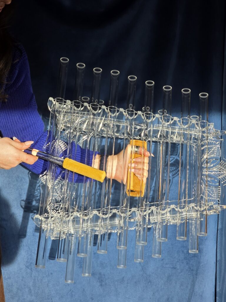 Double Chromatic Compact Crystal Harp 15 Notes