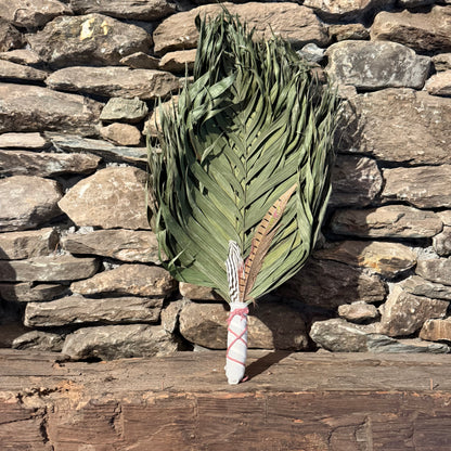 Commodire Palm Chakapa 25" Cream & Gery with Mauve Cord