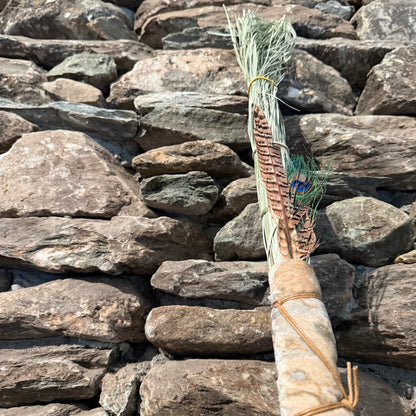 Bear Grass Chakapa 19" Cream with Tan Cord