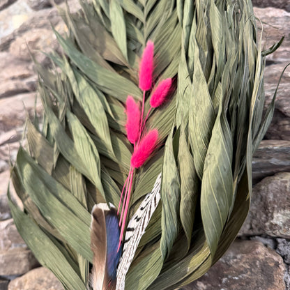 Commodore Palm Chakapa 25" With Duck and Pink Lagarus