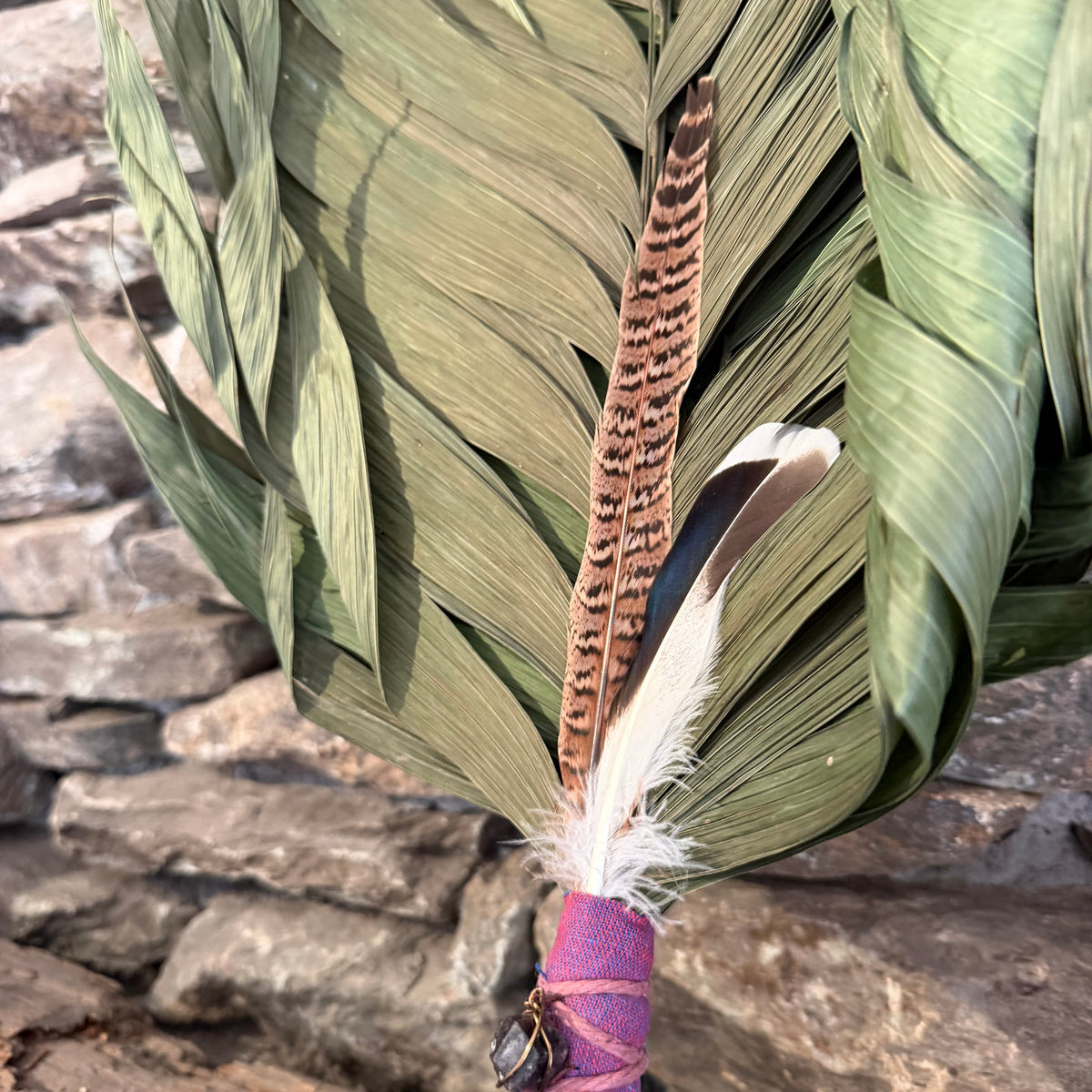 Commodore Palm Chakapa 25" With Pheasant and Pyrope Garnet