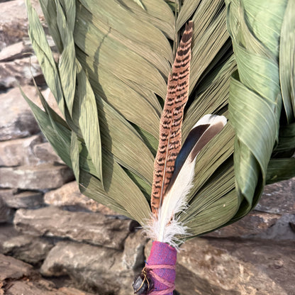 Commodore Palm Chakapa 25" With Pheasant and Pyrope Garnet