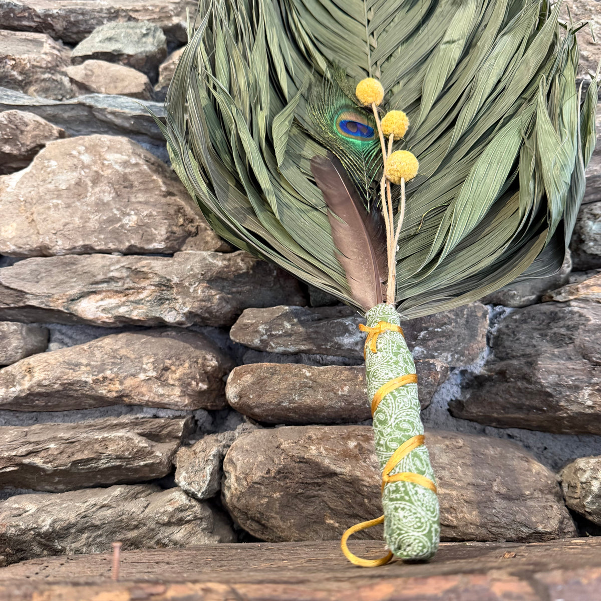 Commodore Palm Chakapa 25" With Peacock and Yellow Crasperdia