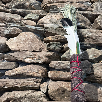 Bear Grass Chakapa 19" Brown & Black with Red Cord