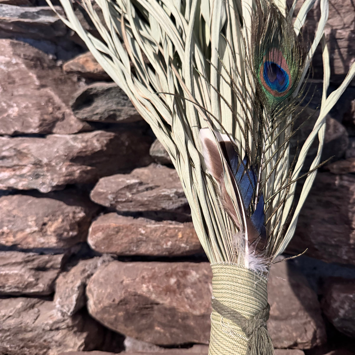 Fan Palm Chakapa 20" Green with Olive Cord Chakapa
