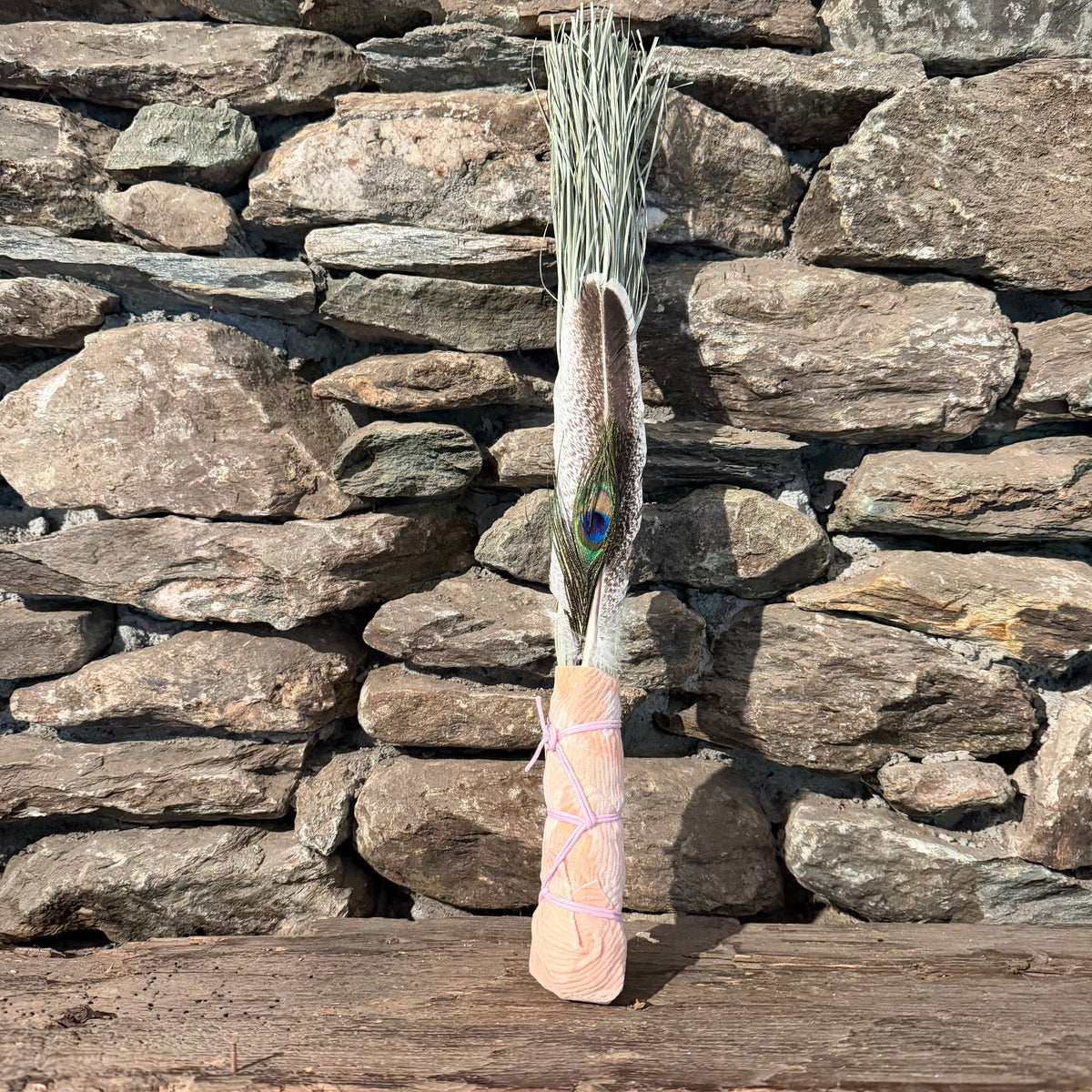 Bear Grass Chakapa 19" Peach with Pink Cord