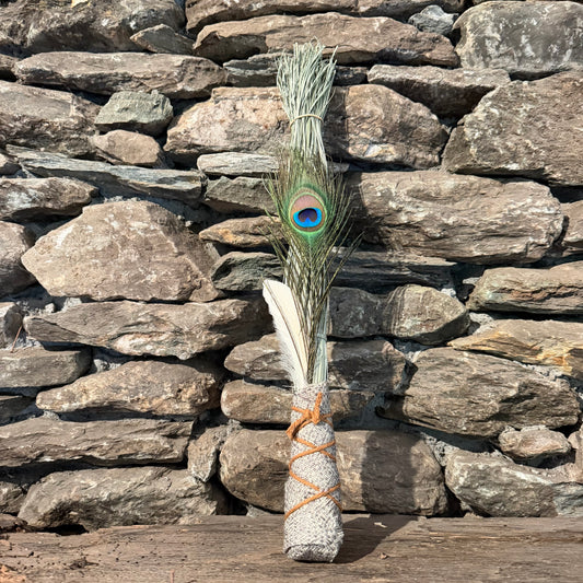 Bear Grass Chakapa 19" Multi-Colored with Tan Cord