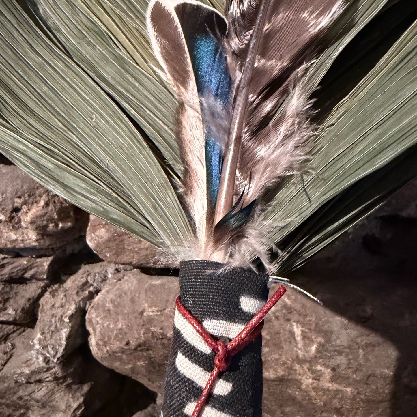 Commodire Palm Chakapa 25" Black & White with Maroon Cord