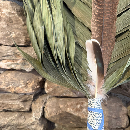 Commodore Palm Chakapa 25" White & Blue with Light Blue Cord