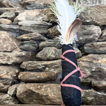Bear Grass Chakapa 19" Dark Denim with Mauve Cord