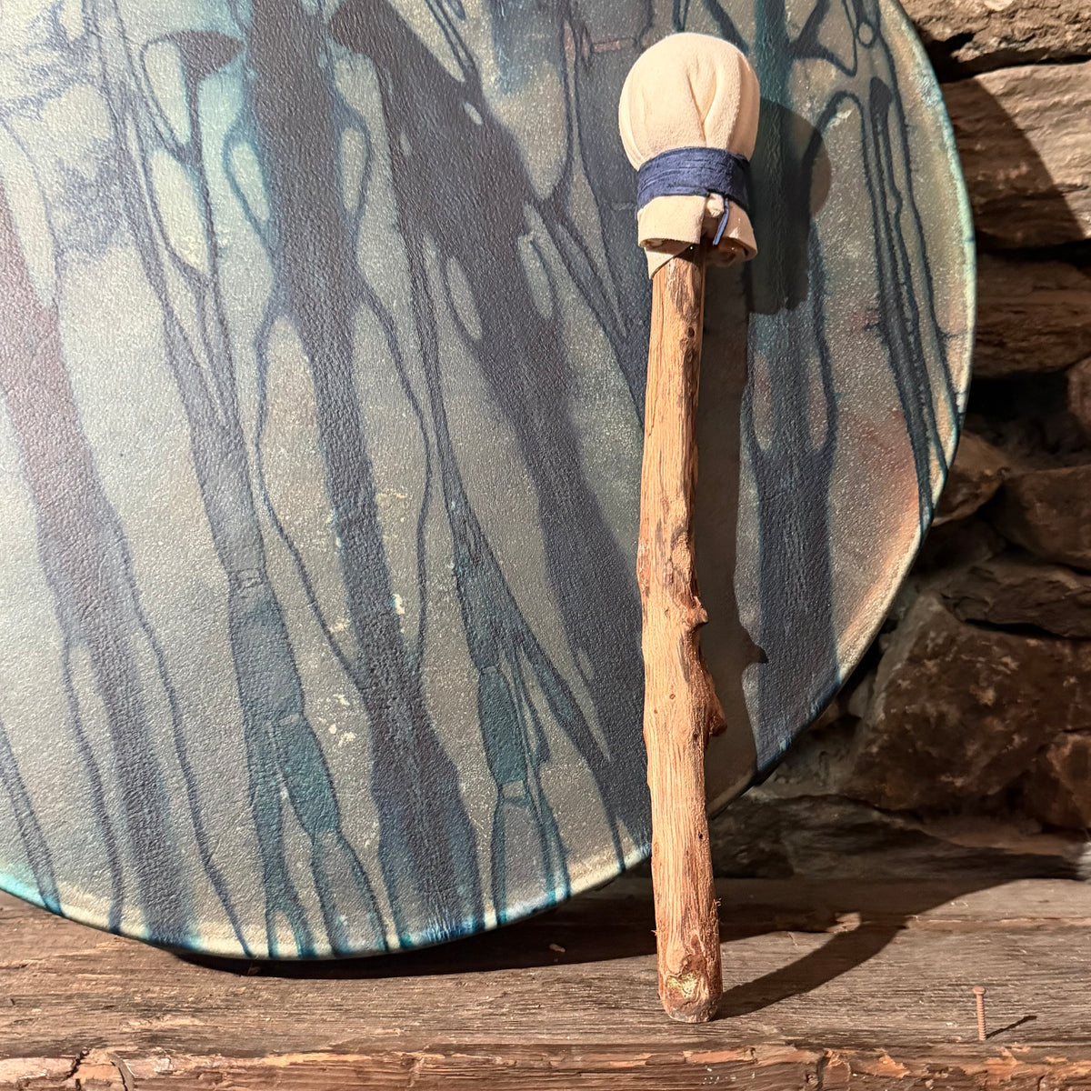 18" Hand Drum With Beater "Dreaming Under the Stars"