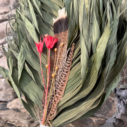 Commodore Palm Chakapa 25" With Turkey and Happy Flowrs
