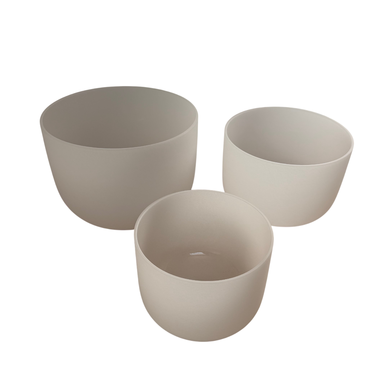 C-E-G Frosted Singing Bowl Triad Set with Bag