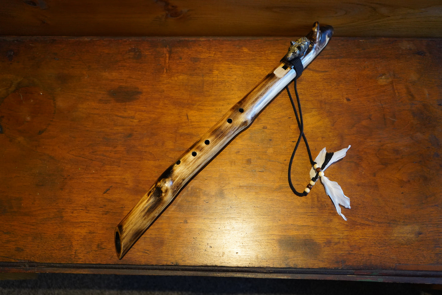 25" Bear Forest Flute with Slanted Opening E432