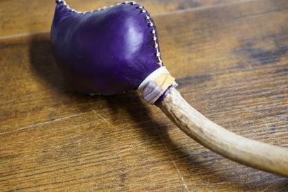 "Purple Evening" Deer Antler Rattle 11.5"